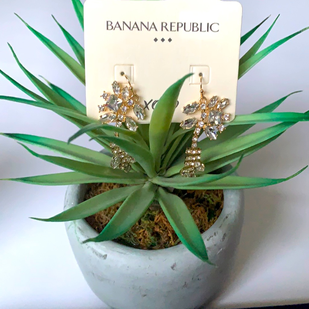 Dangle Abstract Gemstone Earrings